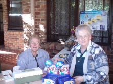 Kath & Betsy collecting donations