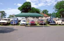 Line up of cars awaiting Christening February 2010