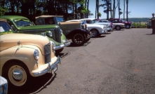 A nice line up of club cars on a Club Run