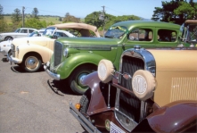 A nice line up of club cars on a Club Run