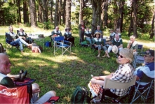 Club members relaxing on a Club Run